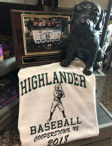 Howell Highlanders plaque and t-shirt